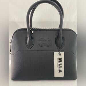 M.I.l.A. Morabito Dina two way double zip leather handbag